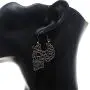 Skull Head Dangle Drop Earrings Punk Gothic Ghost Head Small Hoop Earrings for Women Girls Halloween Decor Jewelry Gifts