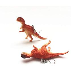 Mountainer 4 Pairs Cute Dinosaur Animals Drop Earrings Punk Party Cool Earrings for Women Girl Funny Jewelry Creative Gift