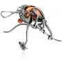 Amber Sterling Silver Chameleon Pendant Amber Sterling Silver Chameleon Pendant