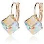 Cube Swarovski Crystal Drop Leverback Earrings for Women Fashion 14K Rose Gold Plated Hypoallergenic Jewelry Cube Swarovski Crystal Drop Leverback Earrings for Women Fashion 14K Rose Gold Plated Hypoallergenic Jewelry