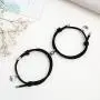 1 Pair of Braided Rope Couple Bracelet Gift Personalized Mutual Attraction Magnetic Jewelry Eternal Love Vow