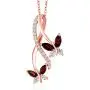Gem Stone King Red Garnet 18K Rose Gold Plated Silver Butterfly Pendant Necklace 1.21 Ct Marquise Cut Gemstone Birthstone with 18 Inch Chain Gem Stone King Red Garnet 18K Rose Gold Plated Silver Butterfly Pendant Necklace 1.21 Ct Marquise Cut Gemstone Birthstone with 18 Inch Chain