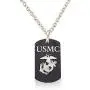 Gwendelicious Jewelry US Marine Corps - Engraved Dog Tag Urn Pendant Necklace - Solid Stainless Steel - Hung on a Matching Chain Gwendelicious Jewelry US Marine Corps - Engraved Dog Tag Urn Pendant Necklace - Solid Stainless Steel - Hung on a Matching Chain
