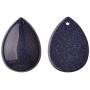 Lullabb Couple Stone Pendant Necklace Teardrop Waterdrop Crystal Jewelry for Women Men Rectangle Gemstone Chakra Healing Pendants