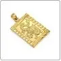 Fusamk Fashion Plated 18K Gold Dragon Dog Tag Pendant Necklace,22'' Box Chain
