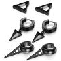 ORAZIO Earrings for Men Women Stainless Steel Kpop Triangle Punk Huggie Hoop Earrings