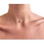 Ya Malanii Clear Choker Necklace with Rhinestone Pendant for Women and Girls