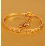 Touchstone New Indian Bollywood Brass Base Enchanting Look Finely Hand Crafted Work Enamel Meena Openable Free Size Bracelet in Gold Tone for Women.