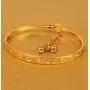 Touchstone New Indian Bollywood Brass Base Enchanting Look Finely Hand Crafted Work Enamel Meena Openable Free Size Bracelet in Gold Tone for Women.