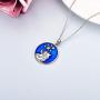 ROMANTIC WORK The Little Prince with Fox Necklace for Women Sterling Silver Animal Woodland Friend Pendant Chain Fox Jewelry Gift for Animal Lovers Teen Girls