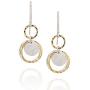 Two Tone Infinity Earrings 925 Sterling Silver & 14k Gold Filled Multi Circles Dangle Earrings