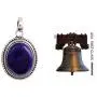 NOVICA Lapis Lazuli .925 Sterling Silver Oval Pendant Necklace, 18'' True Clarity NOVICA Lapis Lazuli .925 Sterling Silver Oval Pendant Necklace, 18'' True Clarity