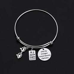 Gzrlyf Optician Bracelet Optician Jewelry Optician Appreciation Gifts Optometrist Gifts only The Strongest Women Become Opticians