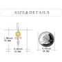 POPLYKE Sunflower Jewelry 925 Sterling Silver Sunflower Dangle Drop Earrings for Women Girls