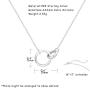 FANCIME Sterling Silver Infinity Interlocking Circles Pendant Necklace Small Mother Daughter Necklace Dainty Fine Jewelry for Mom Women Teen Girls,16+ 2'' Extender