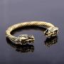 HANTON Unisex Double Dragon Viking Bangle Adjustable Cuff Bracelet for Men and Women Statement Boys Fashion Bangle Jewelry