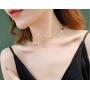 Dremcoue 12 Pcs Layered Choker Necklace for Women Girls Handmade Dainty Chain Necklace Set Pearl Coin Circle Bar Moon CZ Star Pendant Necklace