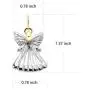 Silver Gold Two Tone Angel Dangle Earrings For Women Girls Christmas Gifts Alloy RareLove