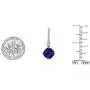 Dazzlingrock Collection 14K 8 MM Each Cushion Cut Lab Created Gemstone & Round Cut White Diamond Drop Earrings, Rose Gold Dazzlingrock Collection 14K 8 MM Each Cushion Cut Lab Created Gemstone & Round Cut White Diamond Drop Earrings, Rose Gold