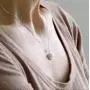 Bonus Mom Gifts for Step Mom Mother Birthday Necklace 925 Sterling Silver Single Pearl Pendant Moon CZ Cubic Zirconia Step Mom From Step Daughter Jewelry for Women