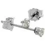 Tiny Sterling Silver 2mm Cubic Zirconia Stud Earrings Cartilage Nose Studs Women 4 prong 0.06 ct/pr Tiny Sterling Silver 2mm Cubic Zirconia Stud Earrings Cartilage Nose Studs Women 4 prong 0.06 ct/pr