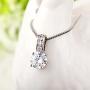 UDORA Cubic Zirconia Necklace Earrings Jewelry Set for Bridal Bridesmaid Wedding Party Prom