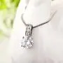 UDORA Cubic Zirconia Necklace Earrings Jewelry Set for Bridal Bridesmaid Wedding Party Prom