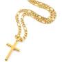 FZTN Jewelry Gold Figaro Link Chain Necklace for Men Women & Teens Boys 18K Gold Plated Stainless Steel Necklace,Fashion Jewelry,Wear Alone or with Pendant,18-26 Inch