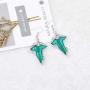 WSNANG Movie Elven Green Leaf Earrings Movie Inspired Jewelry Gift for Fans