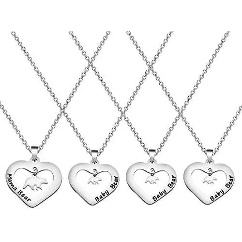 CENWA Mama Bear and Baby Bear Necklace Set Mother Daughter Necklace Mom Jewelry Sweet for Mother Daughter CENWA Mama Bear and Baby Bear Necklace Set Mother Daughter Necklace Mom Jewelry Sweet for Mother Daughter