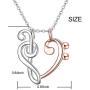 (Musical Note Necklace Pendant) 925 Sterling Silver Jewelry for Women Girls, 18 Inch