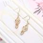 Fashion Palace Hollow Carved Helix Knot Assorted Dangle Twist Wave Filigree Teardrop Heart Peach Linear Earrings for Women Girls Teen Trendy Jewelry