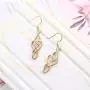 Fashion Palace Hollow Carved Helix Knot Assorted Dangle Twist Wave Filigree Teardrop Heart Peach Linear Earrings for Women Girls Teen Trendy Jewelry