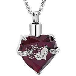 Roselove Jewelry Urn Necklaces for Ashes for Women Cremation Necklace Heart Keepsake Gift