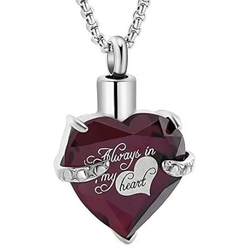 Roselove Jewelry Urn Necklaces for Ashes for Women Cremation Necklace Heart Keepsake Gift
