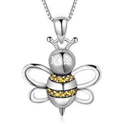 SOULMEET Sterling Silver Butterfly Bee Dolphin Elephant Cats Snake Rose Flower Necklace for Women Girls Cute Animals Hearts Jewelry Gifts Idea Christmas