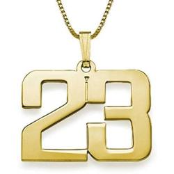 MyNameNecklace Men Personalized Jewelry-Custom Number Charm Necklace Sterling Silver 925
