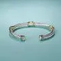 UNY Bracelet Designer Brand Inspired Antique Women Jewelry Cross Cable Wire Bangle Christmas Day Gifts (Triple No Stone) UNY Bracelet Designer Brand Inspired Antique Women Jewelry Cross Cable Wire Bangle Christmas Day Gifts (Triple No Stone)