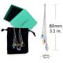 SBLING Platinum-Plated Color Change Multi-Teardrop Earrings Made with Aurora Borealis Swarovski Crystals
