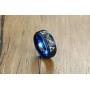 PJ Jewelry Mens 8mm Tri - Colored Tungsten Carbide Legend of Zelda Symbols Triforce Wedding Band,Anniversary Ring