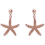 EVER FAITH Womens Austrian Crystal Vivid Starfish Prom Party Pierced Dangle Earrings