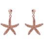 EVER FAITH Womens Austrian Crystal Vivid Starfish Prom Party Pierced Dangle Earrings