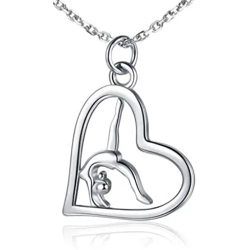 Gymnastics Gifts for Girls Gymnast Necklace 925 Sterling Silver Team USA Gymnastics Girl Fashion Jewelry Pendant Sport Ballerina for Girl Birthday Gymnastics Gifts for Girls Gymnast Necklace 925 Sterling Silver Team USA Gymnastics Girl Fashion Jewelry Pendant Sport Ballerina for Girl Birthday