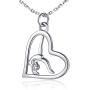 Gymnastics Gifts for Girls Gymnast Necklace 925 Sterling Silver Team USA Gymnastics Girl Fashion Jewelry Pendant Sport Ballerina for Girl Birthday