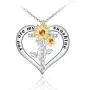 Distance Sunflower Necklace for Women S925 Sterling Silver Heart Necklace Jewelry,You are My Sunshine Pendant Necklaces Jewelry Gifts for Women Girls Mom Wife Distance Sunflower Necklace for Women S925 Sterling Silver Heart Necklace Jewelry,You are My Sunshine Pendant Necklaces Jewelry Gifts for Women Girls Mom Wife