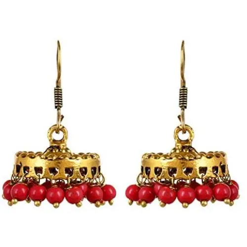Sansar India Oxidized Small Lightweight Jhumka Indian Earrings Jewelry for Girls and Women 1755 Sansar India Oxidized Small Lightweight Jhumka Indian Earrings Jewelry for Girls and Women 1755
