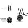 XUANPAI Goetia Seventh Pentacle of Mars Solomon Kabbalah Amulet Pendant Powerful Talisman Necklace for Men Women,Silver