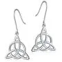 925 Sterling Silver Good Luck Irish Trinity Celtic Knot Triangle Vintage Dangle Drop Earrings 925 Sterling Silver Good Luck Irish Trinity Celtic Knot Triangle Vintage Dangle Drop Earrings