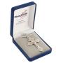 Heartland Store Mens Large Sterling Silver Pardon Crucifix + USA Made + Choose Chain