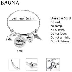 BAUNA Massage Therapist Gifts Therapist Appreciation Gifts A Truly Great Massage Therapist Is Hard to Find and Impossible to Replace Bangle Bracelet LMT Graduation Gift